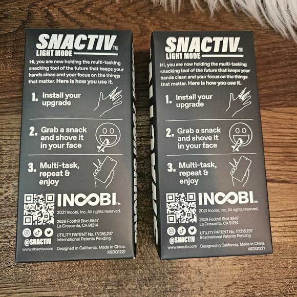 NWT! 2 PC SET! SNACTIV Snacking Tool Gamers Chopsticks, Light Mode - Picture 3 of 6